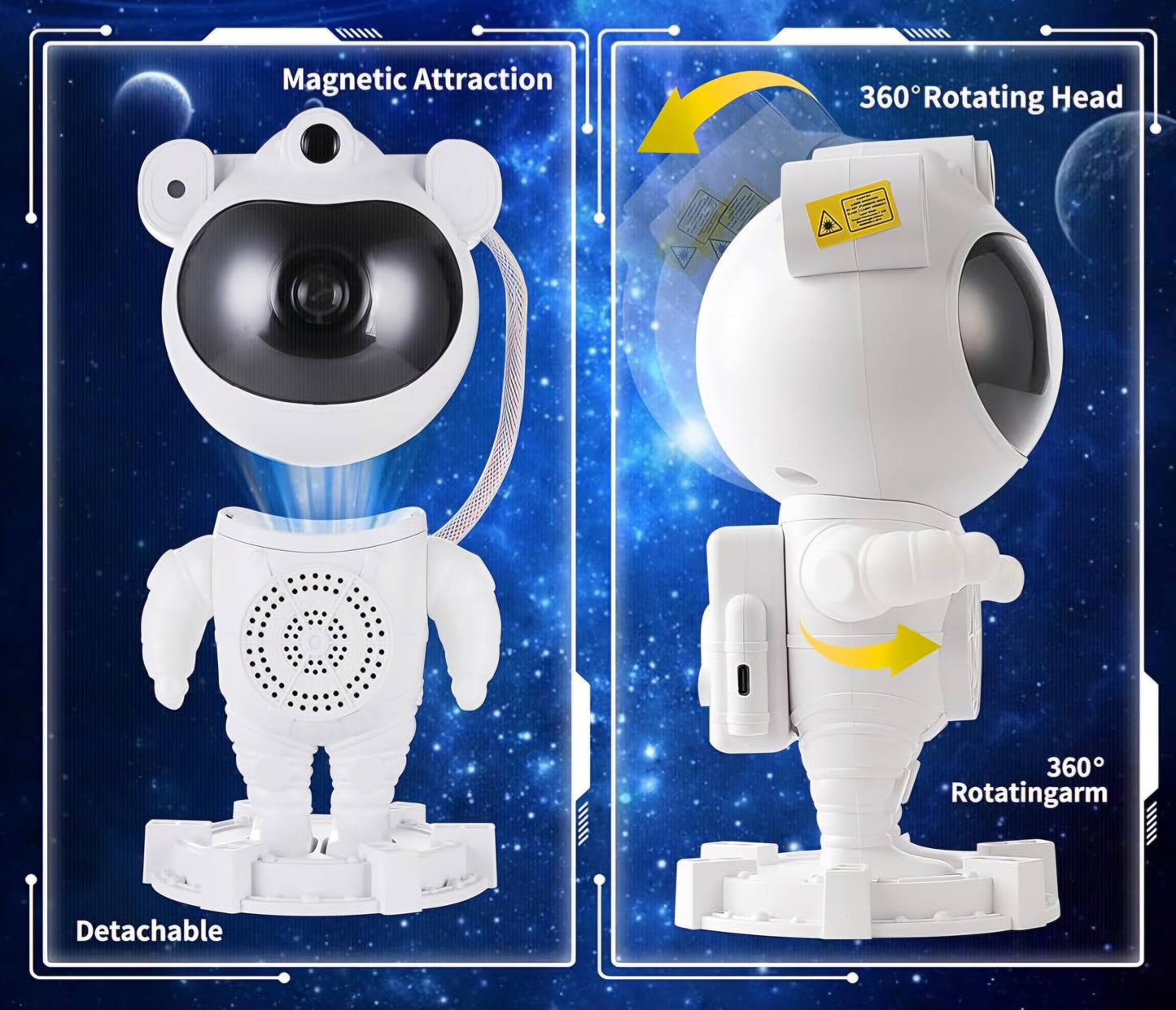 Astronaut galaxy projector - projektor zvezdanog neba